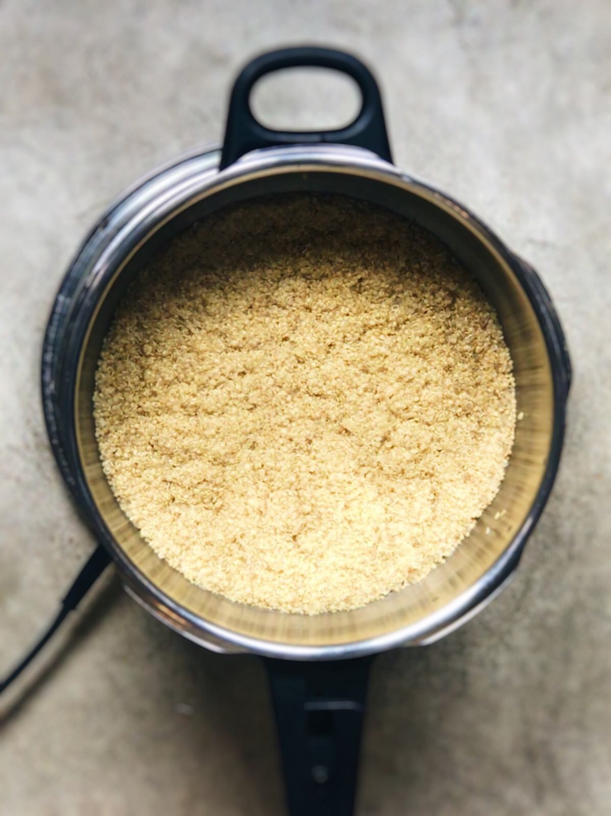 quinoa cocida en olla rapida