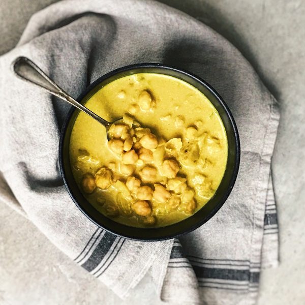 receta de sopa de garbanzos con curry